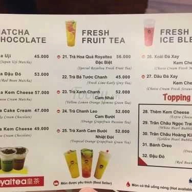 Tổng hợp- Cafe Royaltea Việt Nam - Savico Long Biên