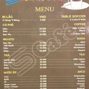 Thực đơn- S Cafe - Ngõ Hài Tượng