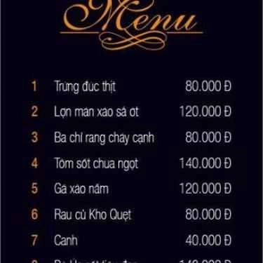 Thực đơn- Nhà Hàng S-villa Restaurant