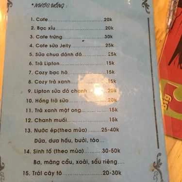 Thực đơn- Sài Gòn Coffee
