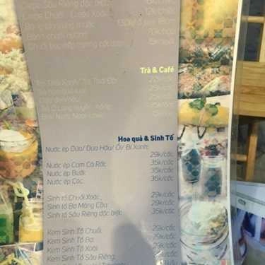 Thực đơn- Cafe Salut Deli & Juice Bar - Quang Trung