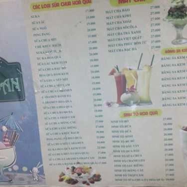 Thực đơn- Cafe Trà Sữa San San - Triều Khúc
