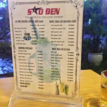 Thực đơn- Sao Đen Coffee