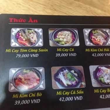Thực đơn- Ăn vặt Sasin - Mì Cay 7 Cấp Độ Hàn Quốc - Trường Chinh