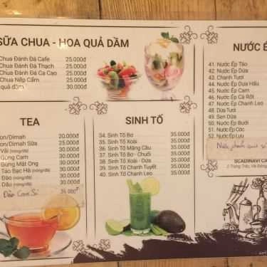 Thực đơn- Scandinavia Coffee