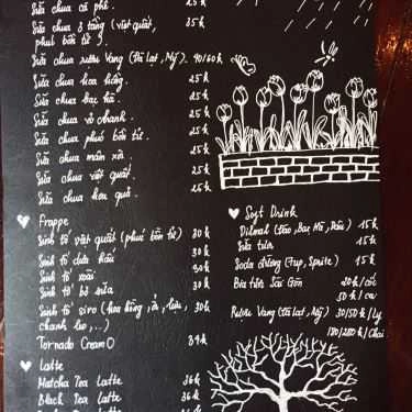 Thực đơn- Secret Garden Cafe - Ao Sen