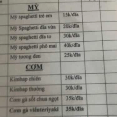 Thực đơn- Ăn vặt Mẹ Ong Nghĩa Tân - Chè Sầu Liên, Bánh Gà & Quà Vặt