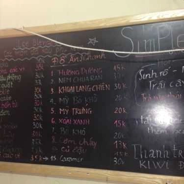 Thực đơn- Simple Coffee -  Đơn Giản Là chất Lượng