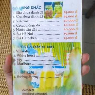 Thực đơn- Sinh Đôi Cafe