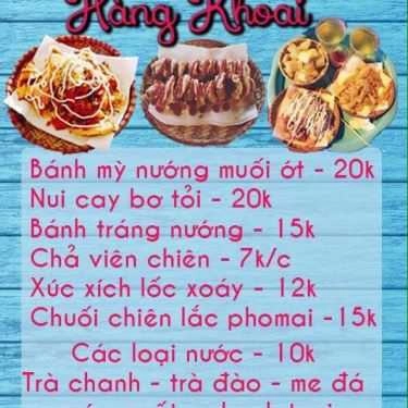 Thực đơn- Cafe Sinh Tố & Nước Ép - Hàng Khoai