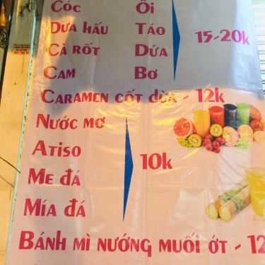 Thực đơn- Cafe Sinh Tố & Nước Ép - Hàng Khoai