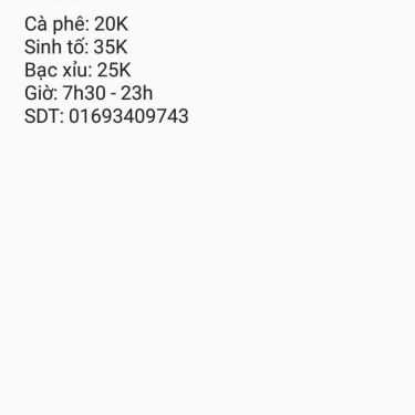 Tổng hợp- Cafe Sinh Tố & Nước Hoa Quả - Thanh Xuân Bắc