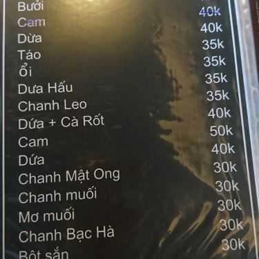 Thực đơn- Sky Vape - Coffee, Tea & Juice