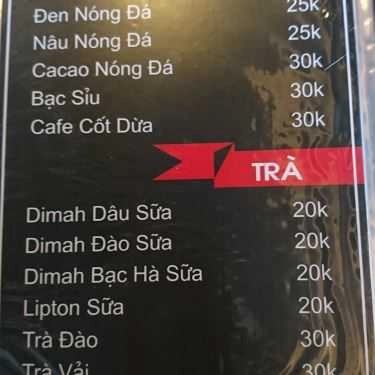 Thực đơn- Sky Vape - Coffee, Tea & Juice