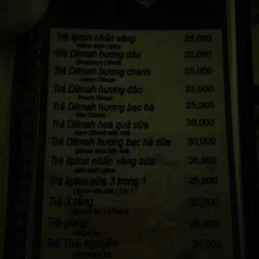 Thực đơn- Sky View Cafe - Hoàng Cầu