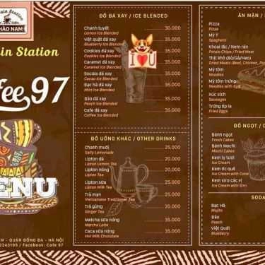 Thực đơn- Skytrain Station 97 Coffee