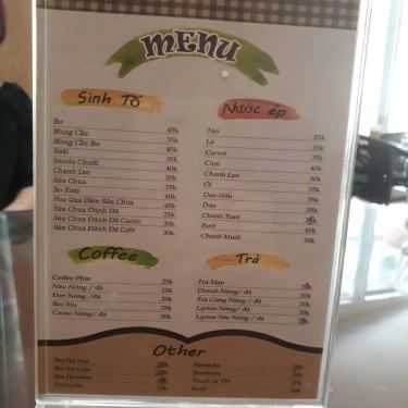 Thực đơn- Start Coffee - Trần Thái Tông