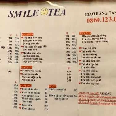 Thực đơn- Cafe Smile Tea