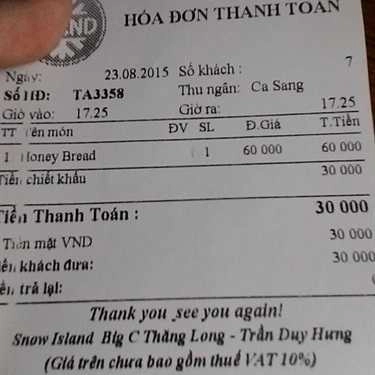 Tổng hợp- Snow Island Coffee - Big C Thăng Long