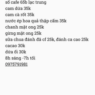 Tổng hợp- Số Cafe - Lạc Trung