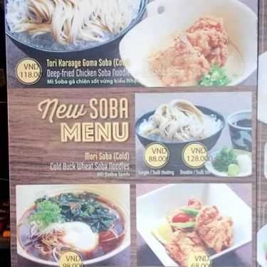 Thực đơn- Soba Restaurant & Cafe