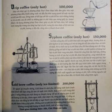 Thực đơn- Cafe Sol Kafe