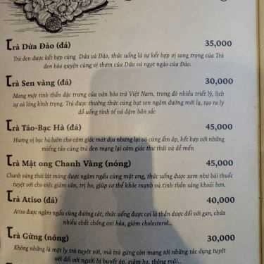Thực đơn- Cafe Sol Kafe