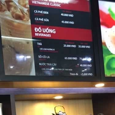 Thực đơn- Star Cafe - Sân Bay Nội Bài