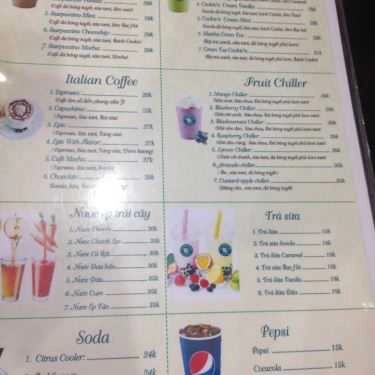 Thực đơn- Starboom Coffee - Mê Linh Plaza