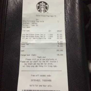 Tổng hợp- Starbucks Coffee - Vincom Center Phạm Ngọc Thạch