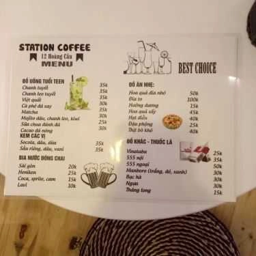 Thực đơn- Station Coffee - Hoàng Cầu