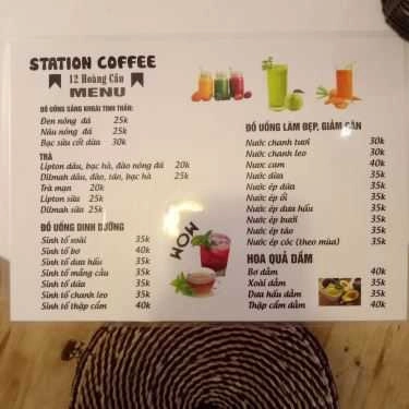 Thực đơn- Station Coffee - Hoàng Cầu