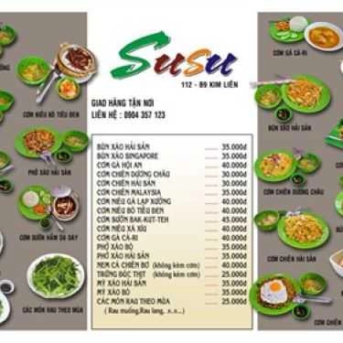 Thực đơn- Susu Cafe