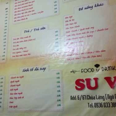Thực đơn- Ăn vặt Su Vi - Fastfood & Drink
