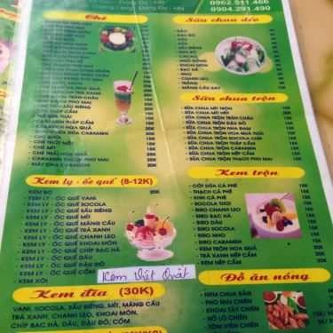 Thực đơn- Ăn vặt Sữa Chua Ông Già Tóc Bạc