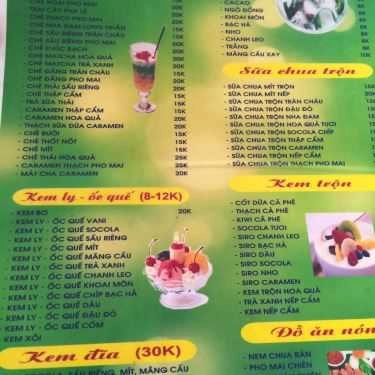 Thực đơn- Ăn vặt Sữa Chua Ông Già Tóc Bạc