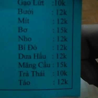 Thực đơn- Ăn vặt Sữa Xay Nguyên Chất - La Thành