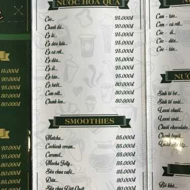 Thực đơn- Subo Cafe & Juice
