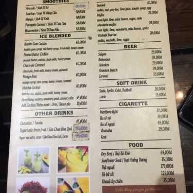 Thực đơn- Summit Coffee & Lounge