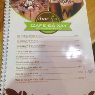 Thực đơn- Sun Tea - Coffee & Tea