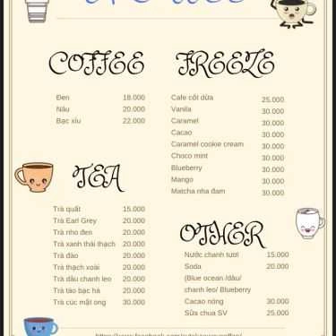 Thực đơn- SV Takeaway Coffee