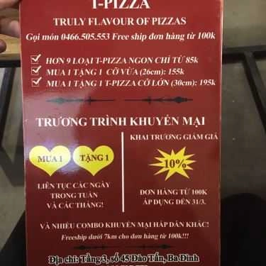 Thực đơn- Nhà Hàng T-Pizza