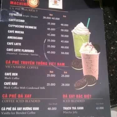 Thực đơn- Ta Coffee - Times City