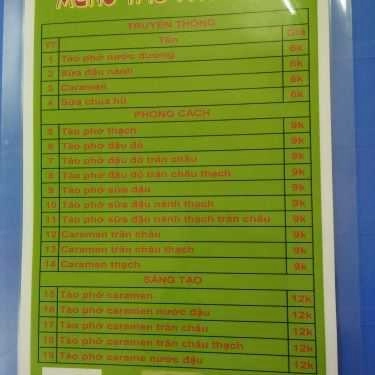 Thực đơn- Ăn vặt Tào Phớ Ngon - Trương Định