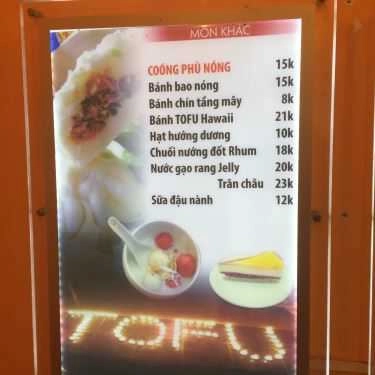 Thực đơn- Ăn vặt Tào Phớ ToFu - Nguyễn Du