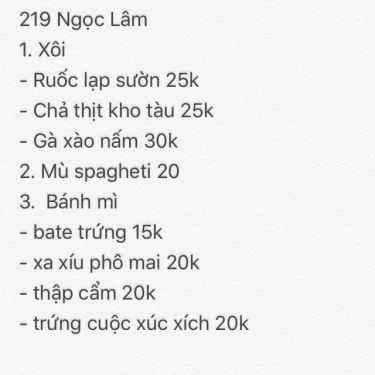 Tổng hợp- Ăn vặt Tasty Fast food - Xôi & Bánh Mì