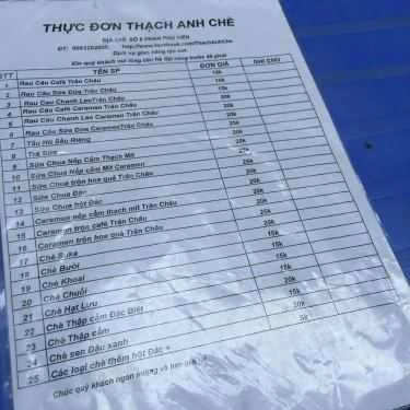 Thực đơn- Ăn vặt Thạch Anh - Chè & Caramen
