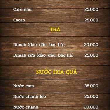 Thực đơn- Cafe Thạch Chè 102 - Thạch Caramen & Sữa Chua