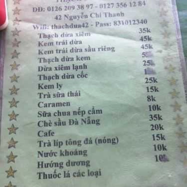 Thực đơn- Cafe Thạch Dừa Xiêm & Kem Trái Dừa