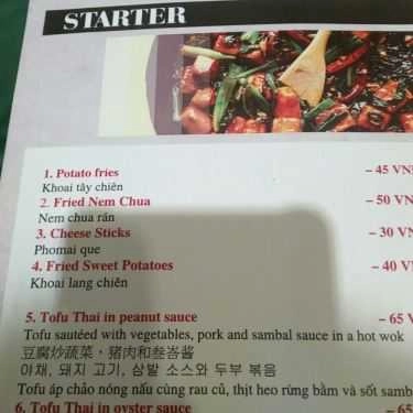 Thực đơn- Cafe Thai Siam - Nguyễn Trãi